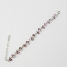 513094 Purple Crystal Bracelet in Silver