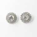 512398-101 Clear Crystal Earring in Silver