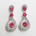 512399-109 Rose Crystal Earring in Silver