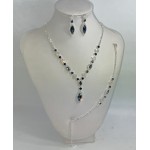 591487-117 Nacklace Set in Navy Blue  & Bracelet