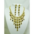 511052-208  Brown in Gold Necklace Set