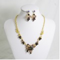 511161 purple in gold  necklace