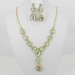 511192 Green in Gold Necklace Set 