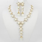 511201 Pearl in Gold Necklace Set 