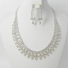 591428-101 Clear Crystal in Silver Necklace set 