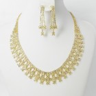 591428-201 Clear Crystal in Gold Necklace set 