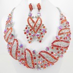 511203-107 Crystal Necklace Set in Red