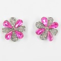 512354-103 Pink Crystal Earring in Silver