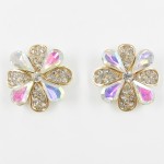 512354-201AB Crystal Earring in Gold
