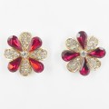 512354-207 Red Crystal Earring in Gold