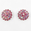 512396-103 Pink Crystal Earring in Siliver