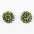 512396-114 Emerald Crystal Earring in Siliver