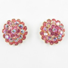 512396-203 Pink Crystal Earring in Gold