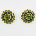 512396-214 Emerald Crystal Earring in Gold