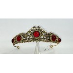 Antique Gold Tiara & Red Pearl 616088-107