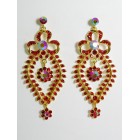 512017 Red Earring in Gold
