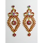 512017 Red Earring in Gold
