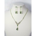 591005-206 Gold Necklace Set in Green