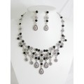 511115-102 Black Necklace Set in Silver