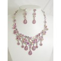 511115-109 Pink Necklace Sei in Silver
