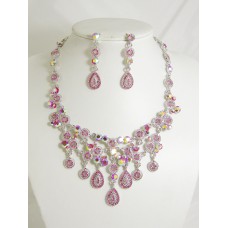 511115-109 Pink Necklace Sei in Silver