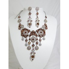 511110-108 Topaz Necklace Set in Silver