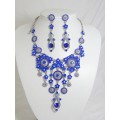 511110-110 Royal Blue Necklace Set in Silver