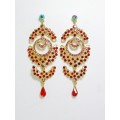 512273-207 Red Earring in Gold
