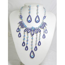511084-115 Royal Blue Necklace in Silver