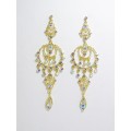 512279 Clear Earring in Gold AB