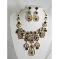 511127-216 Purple Necklace Set in Gold