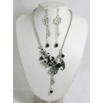 891019 Black Bead Necklace Set
