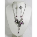 891019-103 Purple Bead Necklace Set